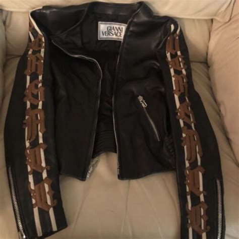 versace print leather jacket|vintage Versace leather jacket.